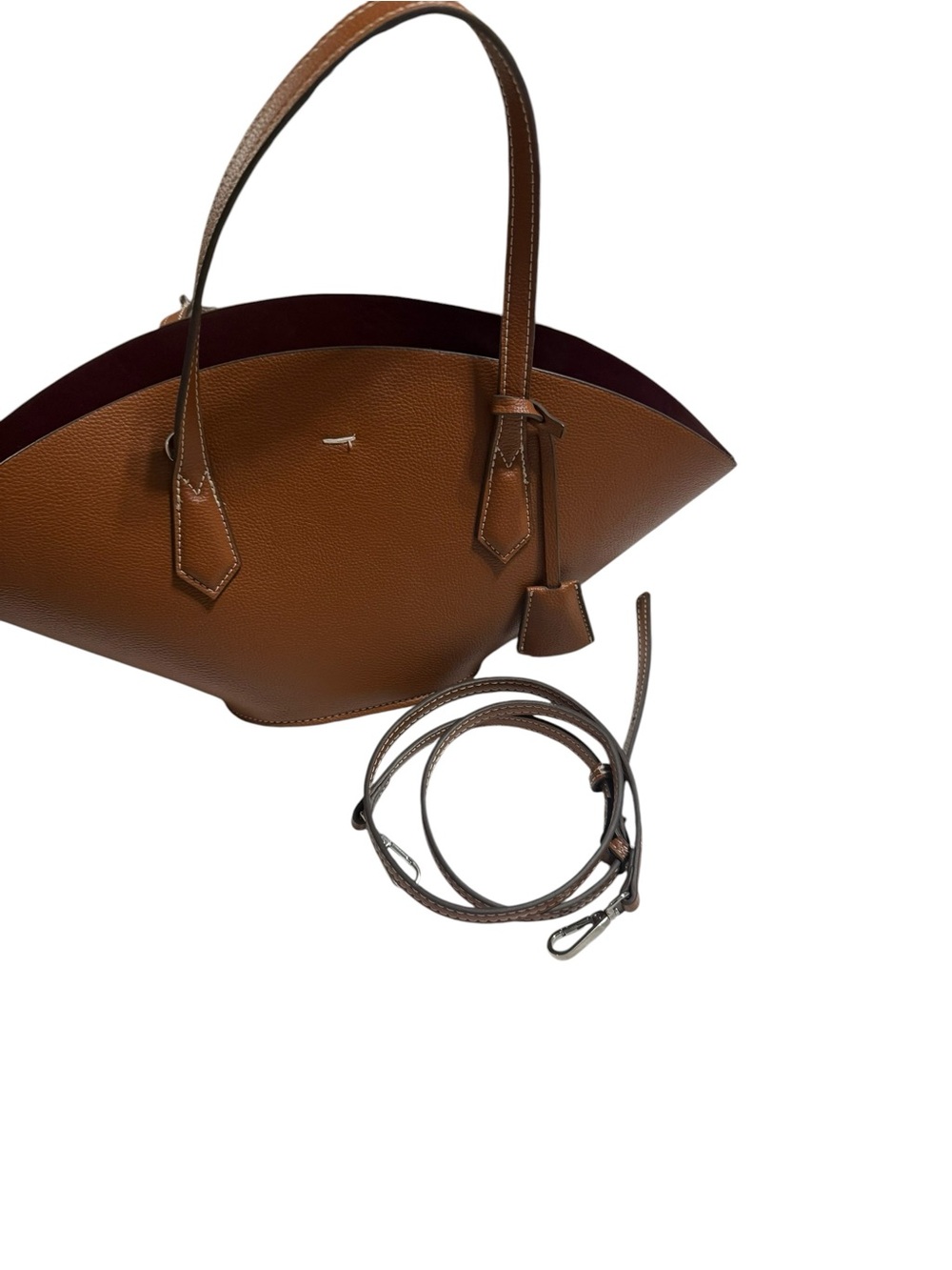 Zara Basket Shaped Tote Bag in Dark Tan *Doesn’t Come w/ Inside Pouch* - Picture 5 of 8
